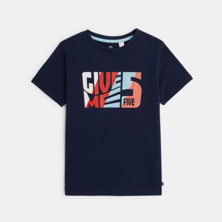 Okaidi T-shirt a message &quot;Give me five&quot;