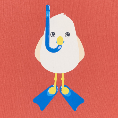Obaibi T-shirt poulpe bleu bebe garcon