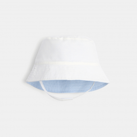 Obaibi Chapeau de soleil reversible poissons jaune bebe garcon
