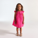 Obaibi Robe coton fantaisie rose bebe fille