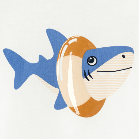 Obaibi T-shirt poulpe bleu bebe garcon