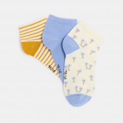 Okaidi Lot de 3 paires de socquettes fantaisie Garcon