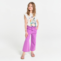Okaidi T-shirt a manches courtes volantees blanc Fille