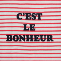 Okaidi T-shirt raye a message "C'est la vie"