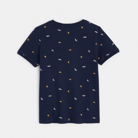 Okaidi T-shirt en pique de coton &quot;Avion en papier&quot;