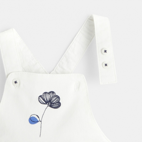 Obaibi Salopette courte et blouse imprime floral
