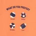 Okaidi T-shirt sport a message "What do you prefer"