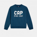 Okaidi Sweat-shirt a message "Cap ou pas Cap"