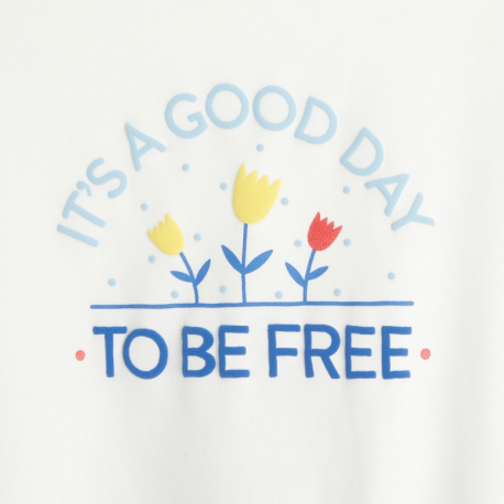 Okaidi Φούτερ με μήνυμα « It&#039;s a good day to be free»