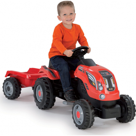 Τρακτέρ με τρέιλερ Smoby Farmer XL Red