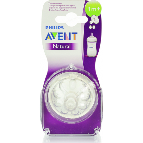 Θηλή Philips Avent Natural 1M+, σετ των 2