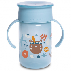 Suavinex εκπαιδευτικό κύπελλο 340 ml 360° Trainer Cup Into the Forest Blue 12M+