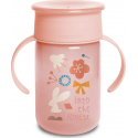 Εκπαιδευτικό κύπελλο Suavinex 360° Trainer Cup 340 ml Forest Pink 12M+