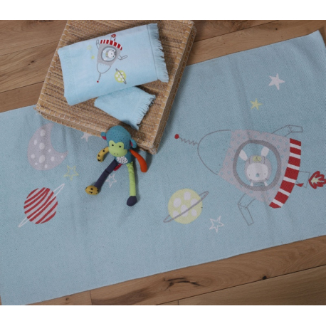 Παιδικό χαλί Nef-Nef Baby Space Aqua 70x140