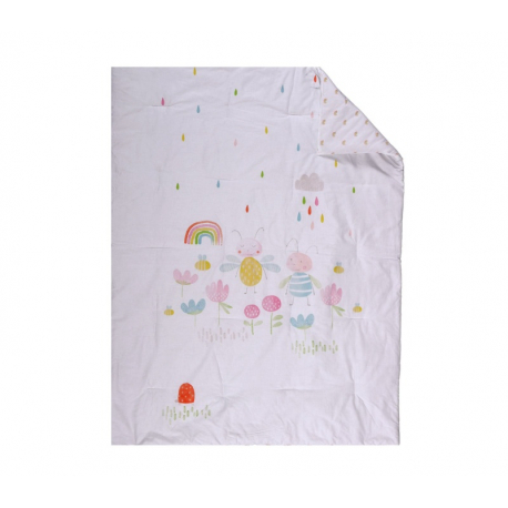 Βρεφικό Κουβερλί Nef-Nef Over the Rainbow White 110x140 cm