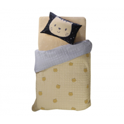Παιδικό κουβερλί μονό Nef-Nef Cute Cat Yellow 180x220 cm