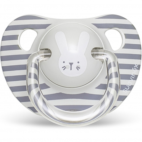 Πιπίλα Suavinex Premium Physiological Hygge Baby Grey Stripes Rabbit 6-18Μ