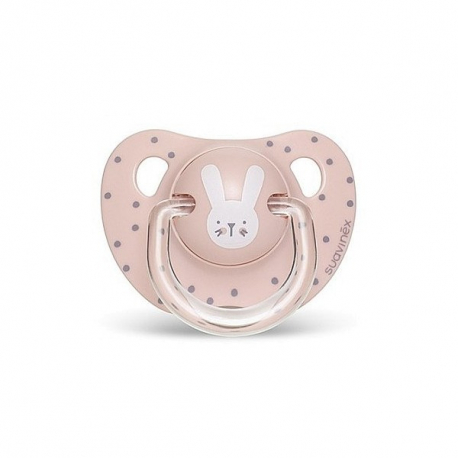 Suavinex πιπίλα Premium Anatomical Hygge Baby Pink Rabbit 18Μ+