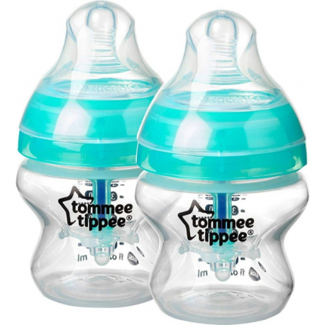 Tommee tippee μπιμπερό Advanced Anti-Colic αργής ροής 150 ml 0M+, σετ των 2