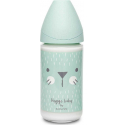 Suavinex μπιμπερό Hygge Mint Whiskers με θηλή Round 240ml 0m+ (1τμχ)