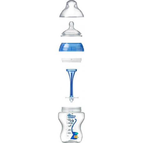 Μπιμπερό Tommee Tippee Advanced Anti-Colic αργής ροής 260 ml 0M+, σετ των 2