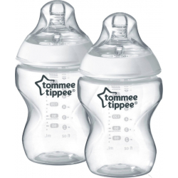 Tommee tippee μπιμπερό Closer to nature αργής ροής 260 ml 0M+, σετ των 2