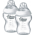 Μπιμπερό Tommee Tippee Closer to nature αργής ροής 260 ml 0M+, σετ των 2