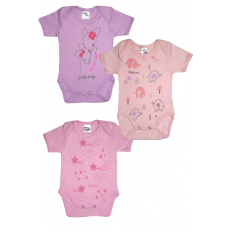Κορμάκια Pretty baby® Mom 0-6 μηνών, σετ των 3