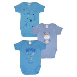 Κορμάκια Pretty baby® Boss 0-6 μηνών, σετ των 3
