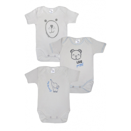 Κορμάκια Pretty baby® 6-18 μηνών, σετ των 3