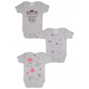 Κορμάκια Pretty baby® Mom Bestie 6-18 μηνών, σετ των 3