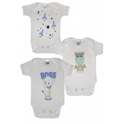 Κορμάκια Pretty baby® Boss 6-18 μηνών, σετ των 3