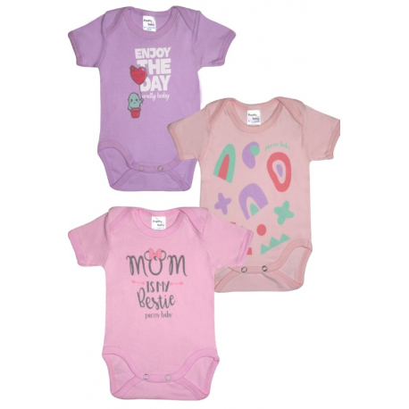 Κορμάκια Pretty baby® Mom 6-18 μηνών, σετ των 3