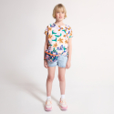 Okaidi T-shirt manches courtes fleuri multicolore Fille
