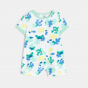 Obaibi Combi courte coton doux imprimee bleu bebe garcon