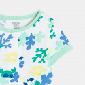 Obaibi Combi courte coton doux imprimee bleu bebe garcon