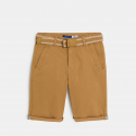 Okaidi Bermuda chino ceinture beige Garcon