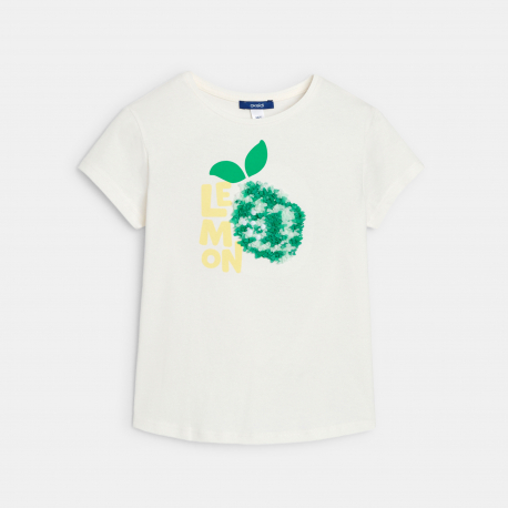 Okaidi T-shirt manches courtes motif ananas rose Fille