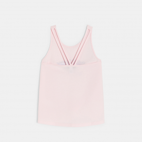 Okaidi Debardeur motifs imprimes et sequins blanc Fille