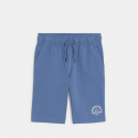 Okaidi Bermuda en molleton bleu marine Garcon