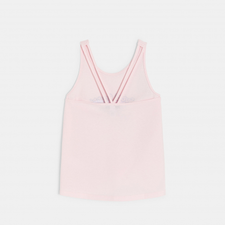 Okaidi Debardeur motifs imprimes et sequins blanc Fille