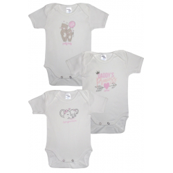 Κορμάκια Pretty baby® 6-18 μηνών, σετ των 3