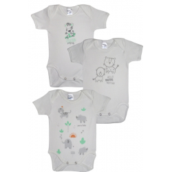 Κορμάκια Pretty baby® Λευκό 6-18 μηνών, σετ των 3