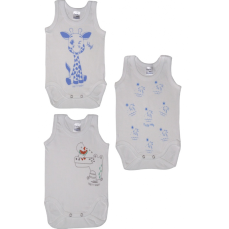 Κορμάκια Pretty baby® Shark Area 6-18 μηνών, σετ των 3