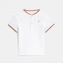 Obaibi Obaibi Short a bretelles et polo blanc bebe garcon