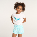 Okaidi Pyja-short motif oiseau turquoise Fille