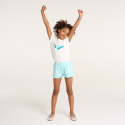 Okaidi Pyja-short motif oiseau turquoise Fille