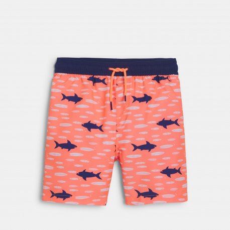 Okaidi Short de bain imprime zebre bleu Garcon