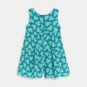Okaidi Girl's blue printed motif playsuit