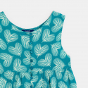 Okaidi Girl's blue printed motif playsuit